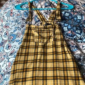 Yellow and black overall dress